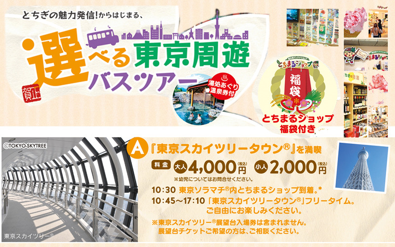 選べる東京周遊バスツアー ≪Aコース/東京スカイツリータウンを満喫≫