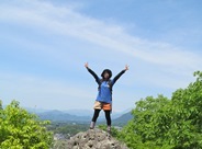 里山ハイキング山頂にて!※一例