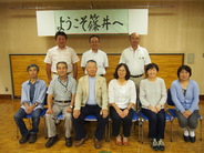 現地をご案内 「篠井地区ゆたかなまちづくり協議会」の皆さん